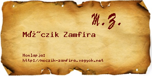 Móczik Zamfira névjegykártya
